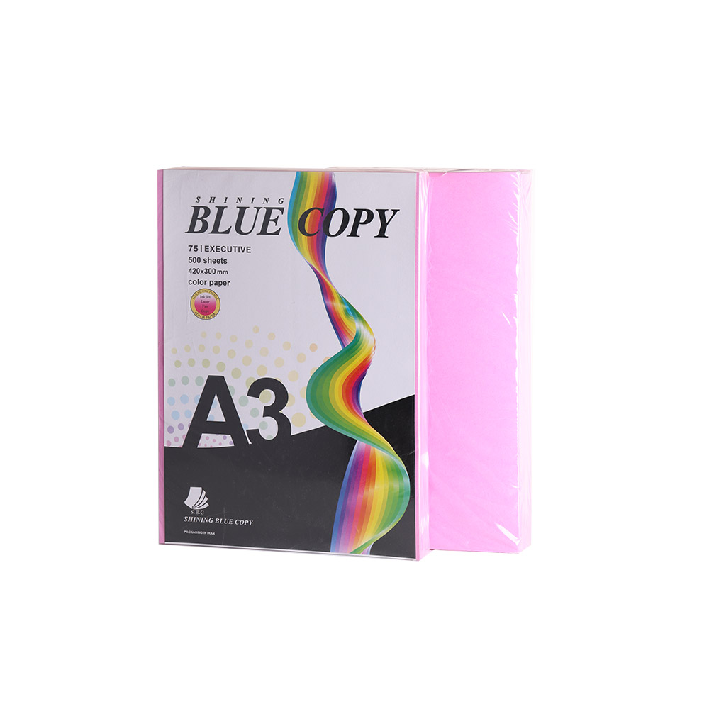  کاغذ رنگی A3 BLUE COPY صورتی (75gr)