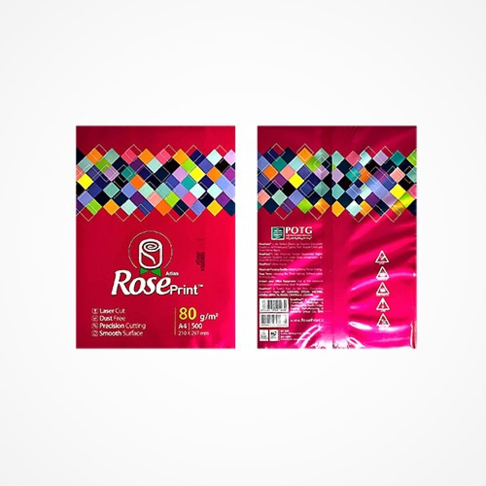  کاغذ A4 ROSE PRINT صورتی (80gr)