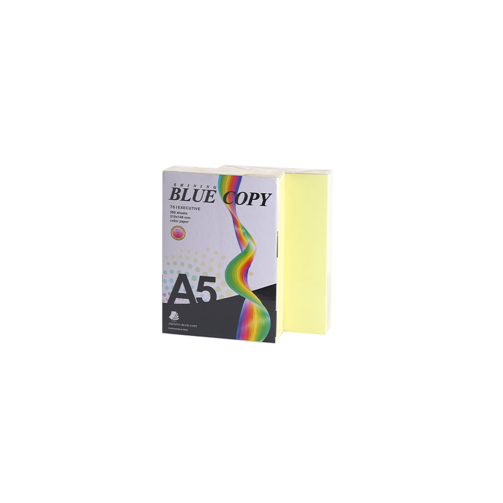  کاغذ رنگی A5 BLUE COPY زرد (75 gr)