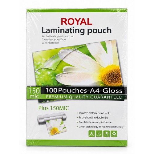 طلق پرس ROYAL A4 میکرون 150 (100 عددی) 