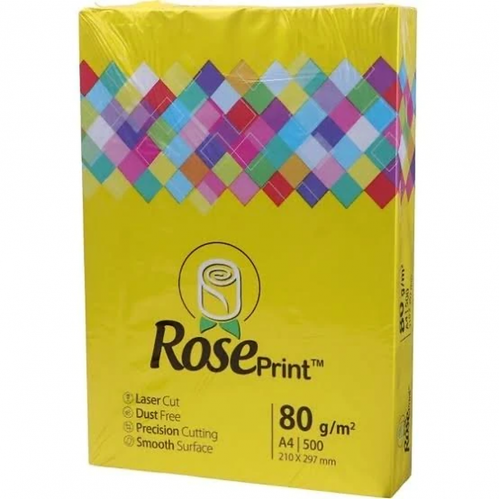کاغذ A4 ROSE PRINT زرد (80gr)