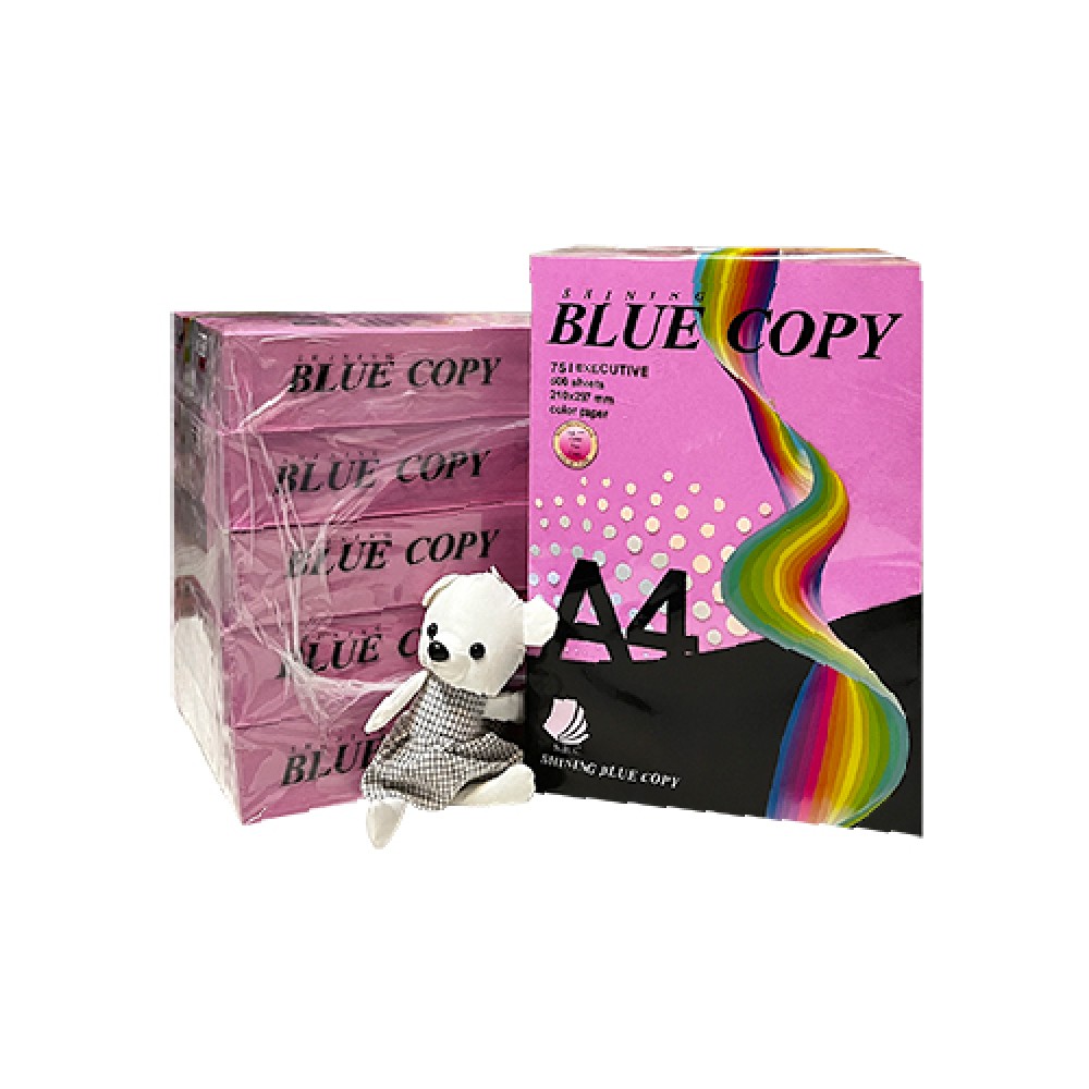  کاغذ رنگی A4 BLUE COPY صورتی (75gr)
